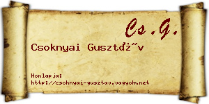Csoknyai Gusztáv névjegykártya
