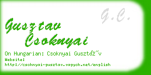 gusztav csoknyai business card